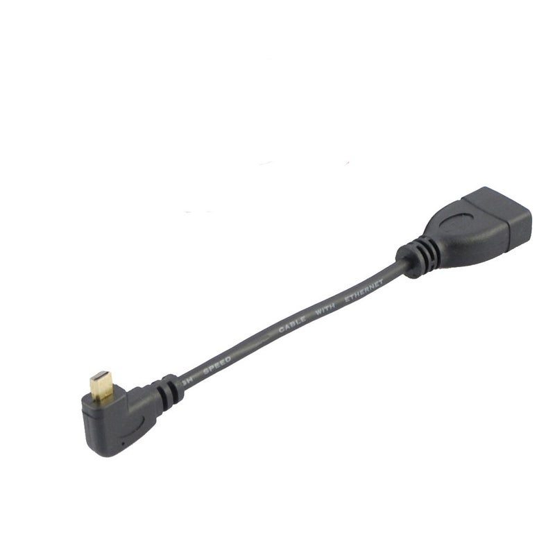 Seadream Angled Micro HDMI to HDMI Adapter Cable 6" 15CM 90 Degree Micro HDMI Left-Toward Male to HDMI Female Cable Adapter Connector (Left-Towardl) - Image 2